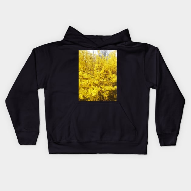 mAGICAL yellow Flowers Kids Hoodie by colorful444